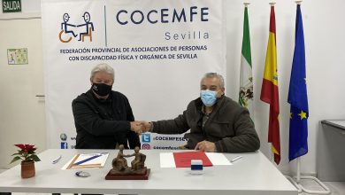 Photo of Firma del convenio entre COCEMFE Sevilla y Ayuntamiento de Santiponce