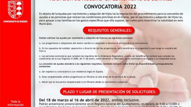 Photo of El Ayuntamiento de Olivares abre el plazo de solicitudes de las ayudas por nacimiento y adopción de hijos/as correspondientes al año 2022